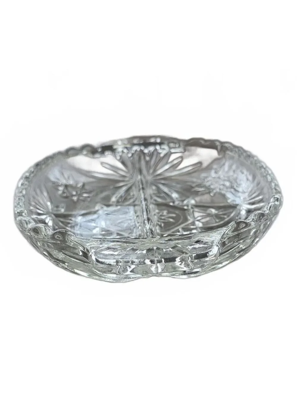 Vintage Anchor Hocking American Prescut Divided Relish Dish